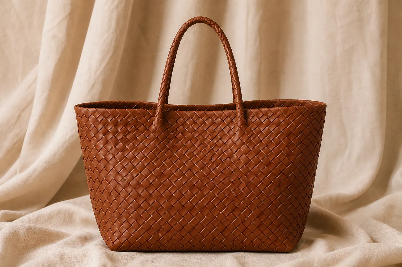 Woven Leather Tote